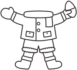 겨울 군밤장수 군밤장수모자 겨울코스프레 고구마든 어린이 일러스트