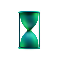 hourglass 3D icon - Timer graphic element on transparent background