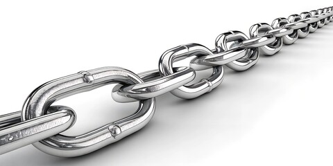 Obraz premium chain with a chain on white 