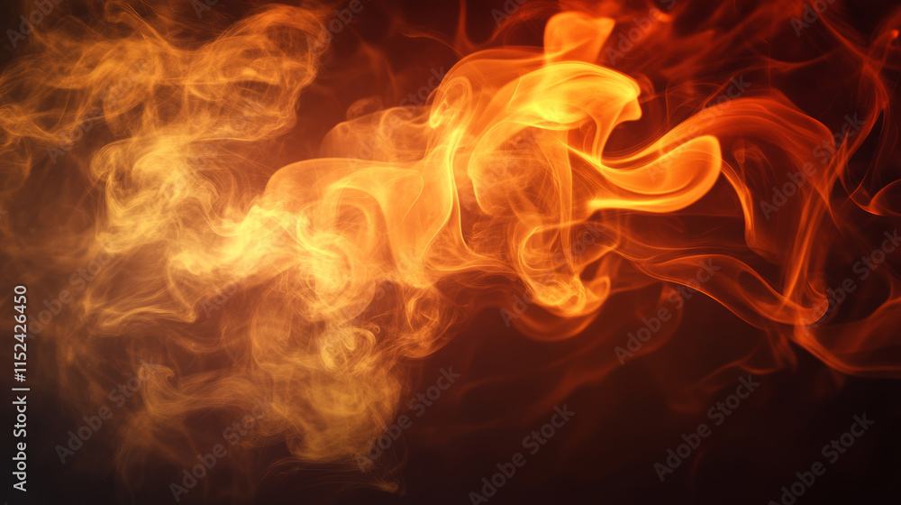 Poster dark black cloud smoke with fire vector effect. isolated realistic abstract explosion trail with bur