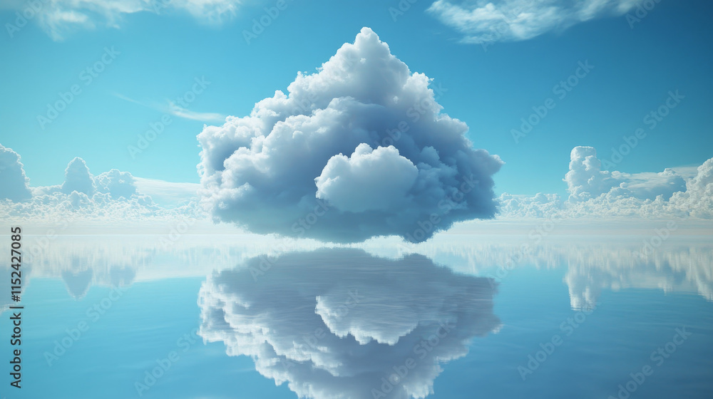Poster cloud computing concept. cloud storage. digital internet technology. database remote. cloud technolo