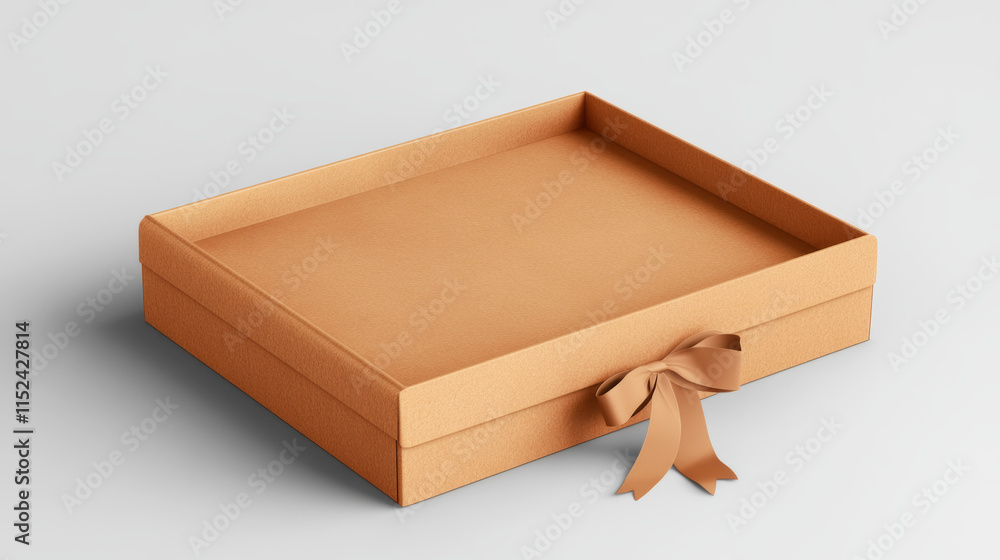 Poster white empty open slide box with ribbon puller. realistic vector illustration set of drawer shape car