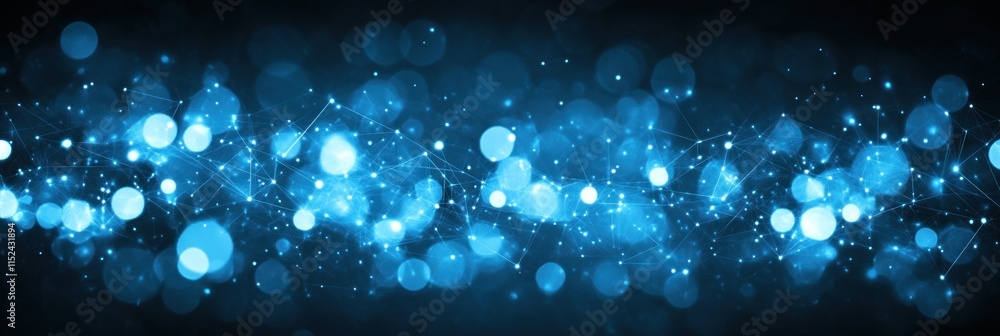 Poster soft blue lights blend seamlessly, creating a dreamy and enchanting atmosphere perfect for backgroun