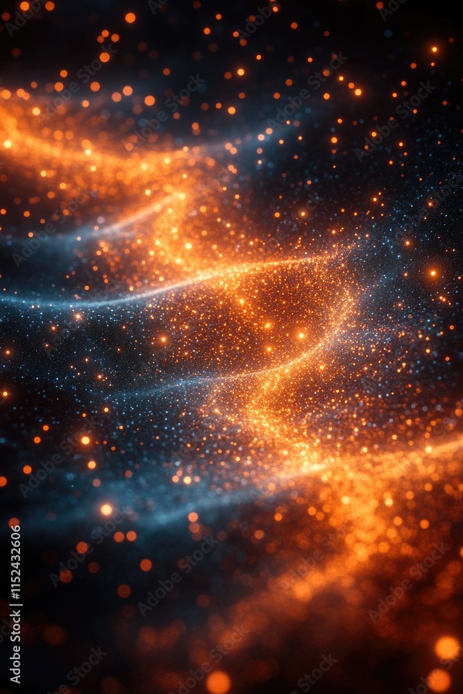 Poster a close-up shot of the star-filled night sky, suitable for astronomy-themed projects or as a backgro