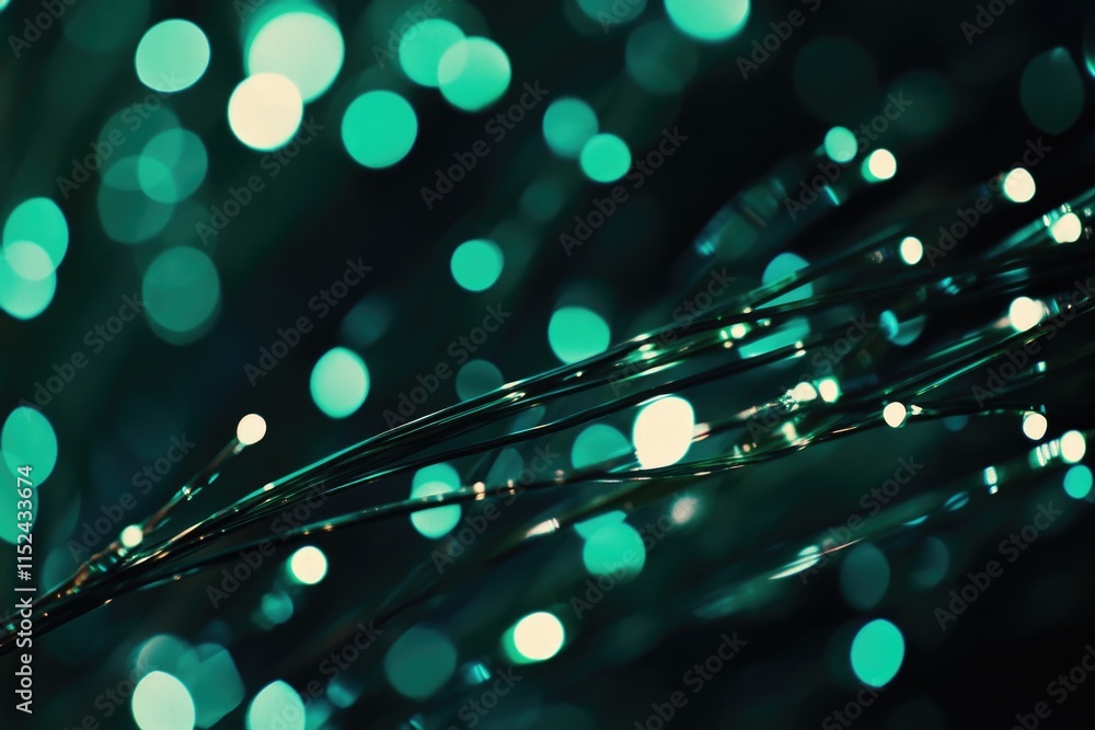 Poster a compact cluster of green led lights, suitable for use in various designs and presentations