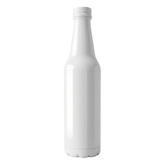 empty white plastic bottles for drink  isolated on transparent background