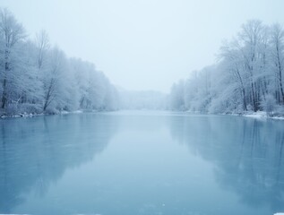 river in winter