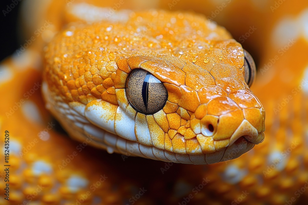 Poster a close-up view of a snake's head