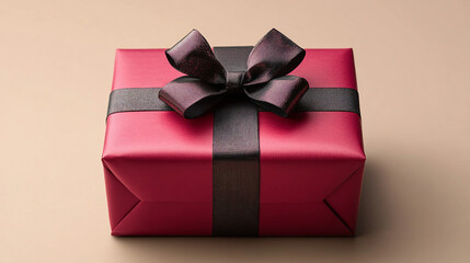 red gift box with bow, gift box with ribbon