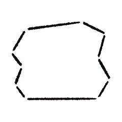 手描きのカクカクの吹き出し