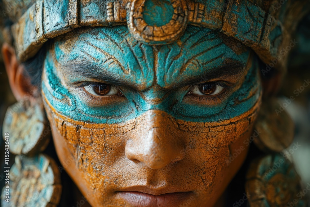 Aufkleber a close-up view of someone wearing a mask, ideal for use in scenarios where anonymity is important