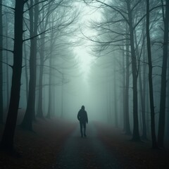 person in the forest