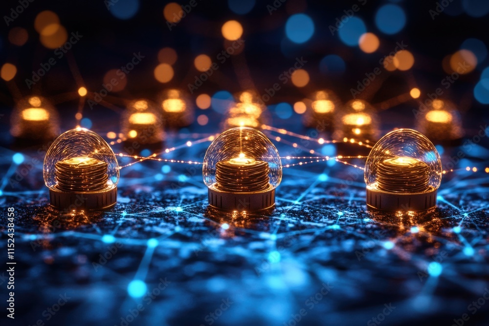Poster string lights on a table, ideal for events or parties