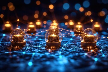 String lights on a table, ideal for events or parties