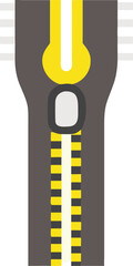 Close-up Detailed View of a Functional Zipper Mechanism