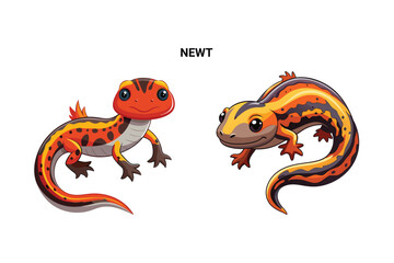 Customizable Newt Isolated Vector Illustration