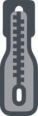 High-resolution EPS vector graphic of a closed zipper detail