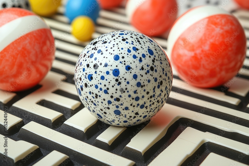 Leinwandbilder a close-up view of a cluster of balls arranged on a flat surface