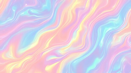 Obraz premium Digital illustration of abstract 3D background with beautiful rainbow waves, perfect for wallpapers, posters, and covers.