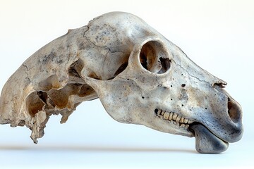 Naklejka premium A detailed shot of a canine skull, ideal for use in medical or scientific illustrations