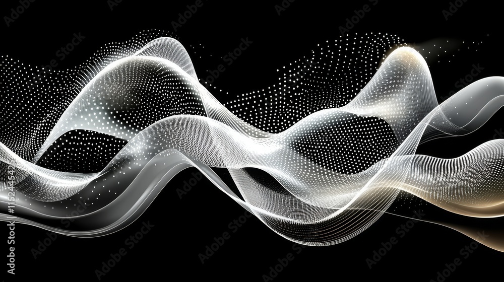 Poster abstract pop art halftone patterns with a retro touch, situated on a gradient background of white an