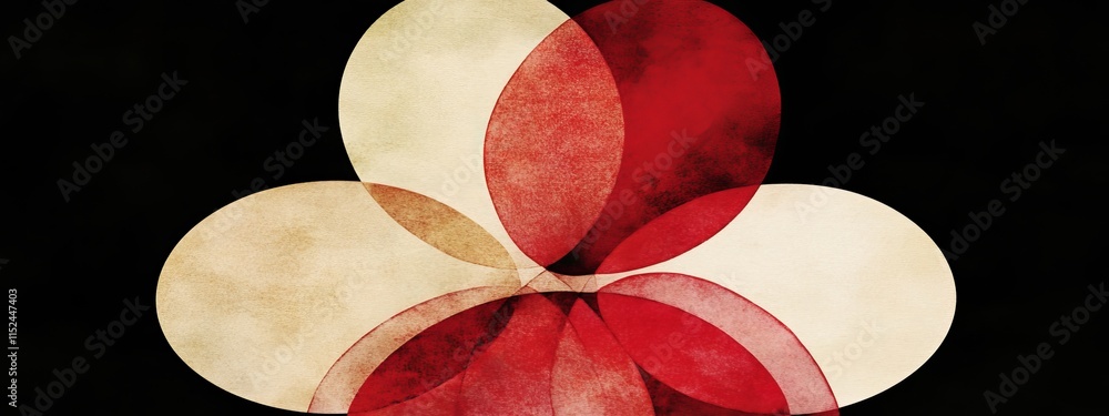 Poster abstract round geometric shapes with gradient effects. this concept is ideal for creative technology
