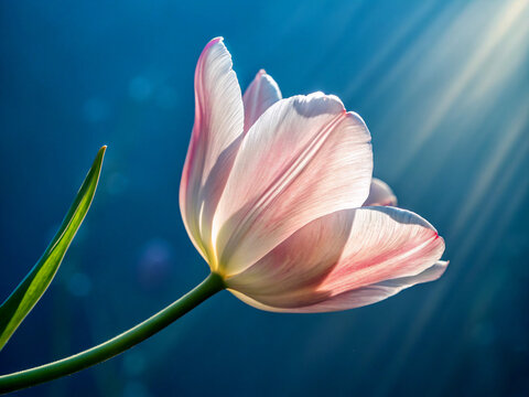 tulip against blue sky. flower, tulip, pink, nature, spring, beauty, blossom, plant, garden, flora, bloom, tulips, red, petal, leaf, lotus, flowers, floral, summer, purple, white, bouquet, petals, bea