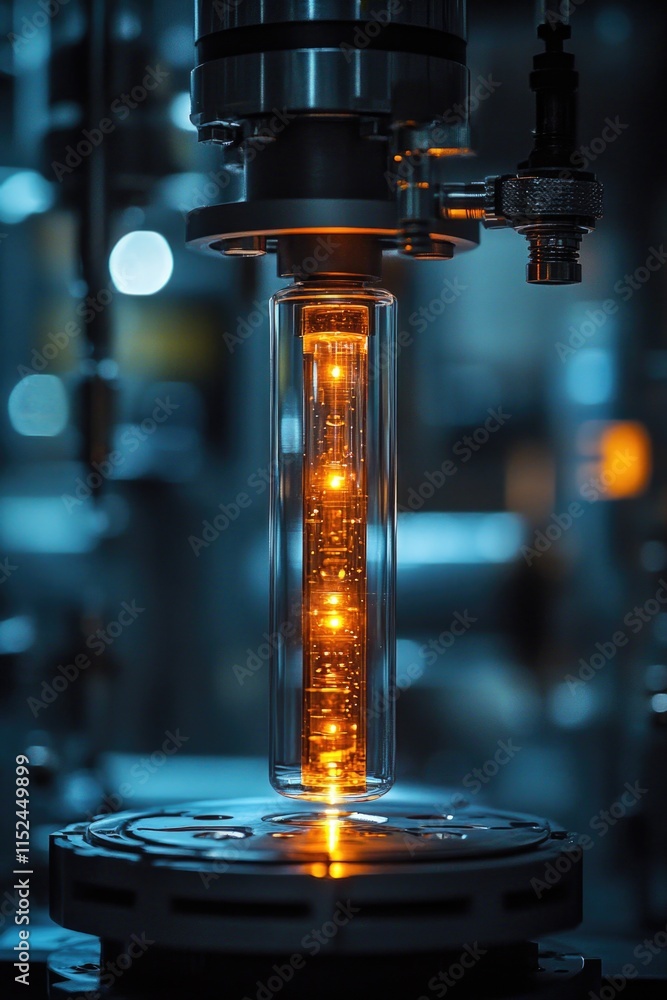 Aufkleber A close-up view of a machine with a light inside, useful for illustrations and presentations