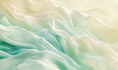 Obraz premium Calm, flowing gradient from creamy beige to pastel sage green, blending smoothly to create depth.