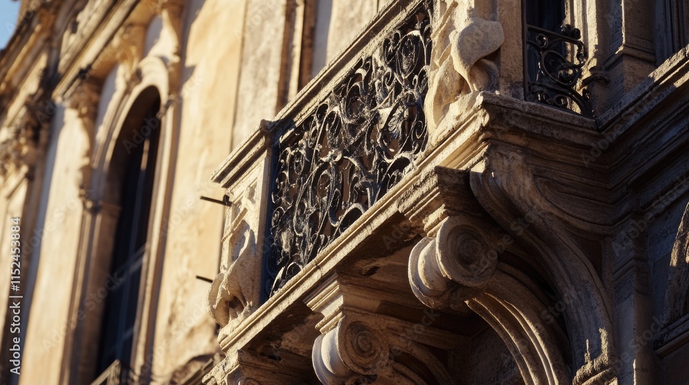 Poster A building with a clock tower, suitable for use in architectural or cityscape scenes