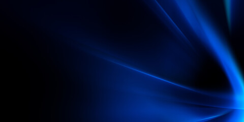  Abstract shiny color blue wave design element on dark background. Science design