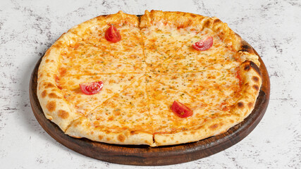 Pizza margarita isolated