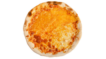 Delicious pizza top view isolated 