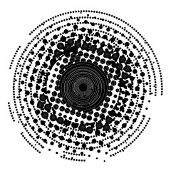black and white halftone background