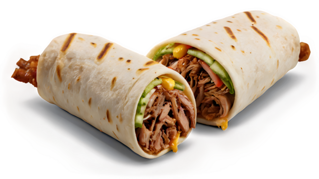 Delicious shawarma cut out Based on Generative AI