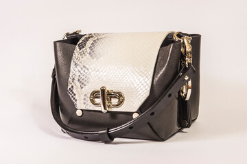 Fashionable leather snake bag