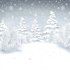 Obraz premium Delicate square nature blurred in a winter Christmas background