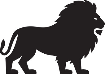 silhouette of a lion
