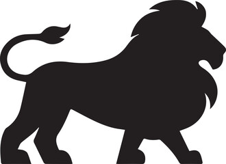 silhouette of a lion