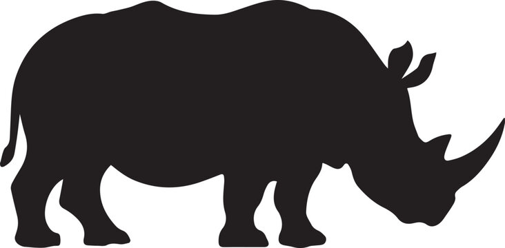 recommend clip art: silhouette rhino illustration