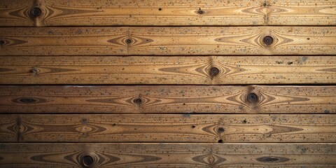 Naklejka premium Rustic Weathered Wood Planks Background Texture Featuring Natural Grain Patterns and Knots