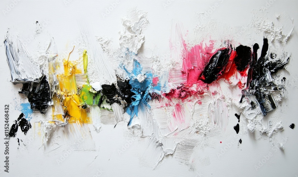Poster an abstract white background created with paste filler and bonding plaster, showcasing irregular das