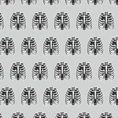 Skull silhouette: Gothic icon, Halloween symbol, death concept, spooky design, Flat vector illustration sticker