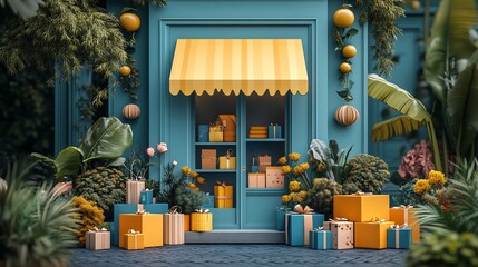 Cross sell illustrated a dynamic product showcase highlighting related item sales and bundle deals surrounded by colorful marketing elements