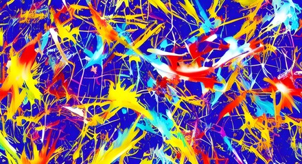 Modern, Bold Abstract Art with Vibrant Energy and Dynamic Color | 077
