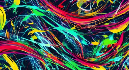 Modern, Bold Abstract Art with Vibrant Energy and Dynamic Color | 078