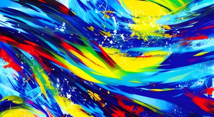 Modern, Bold Abstract Art with Vibrant Energy and Dynamic Color | 081