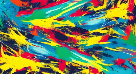 Modern, Bold Abstract Art with Vibrant Energy and Dynamic Color | 082