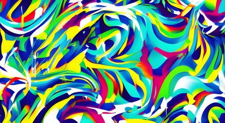 Modern, Bold Abstract Art with Vibrant Energy and Dynamic Color | 092
