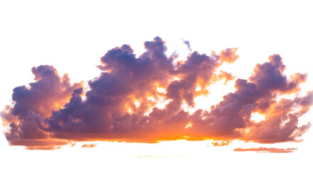 Picturesque sunset clouds cut out, PNG, sunset cloud